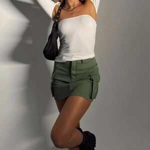 NTW Khaki Princess Polly Myrtle Cargo Mini Skirt